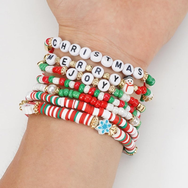 Lonext Halloween Bracelets Stackable Heishi Beaded Stretch Bracelets - Image 3